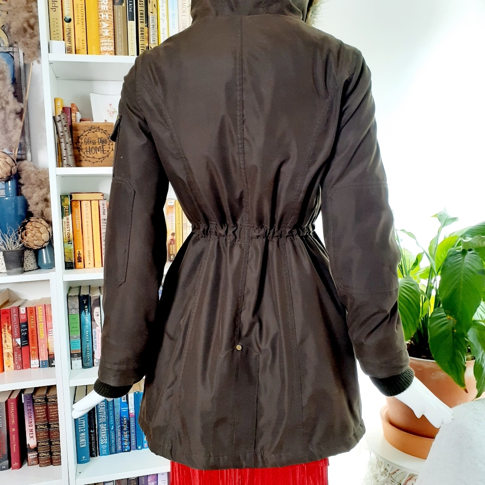 1 Madison Women's Faux Fur Hooded Parka Jacket - Picture 5 of 14